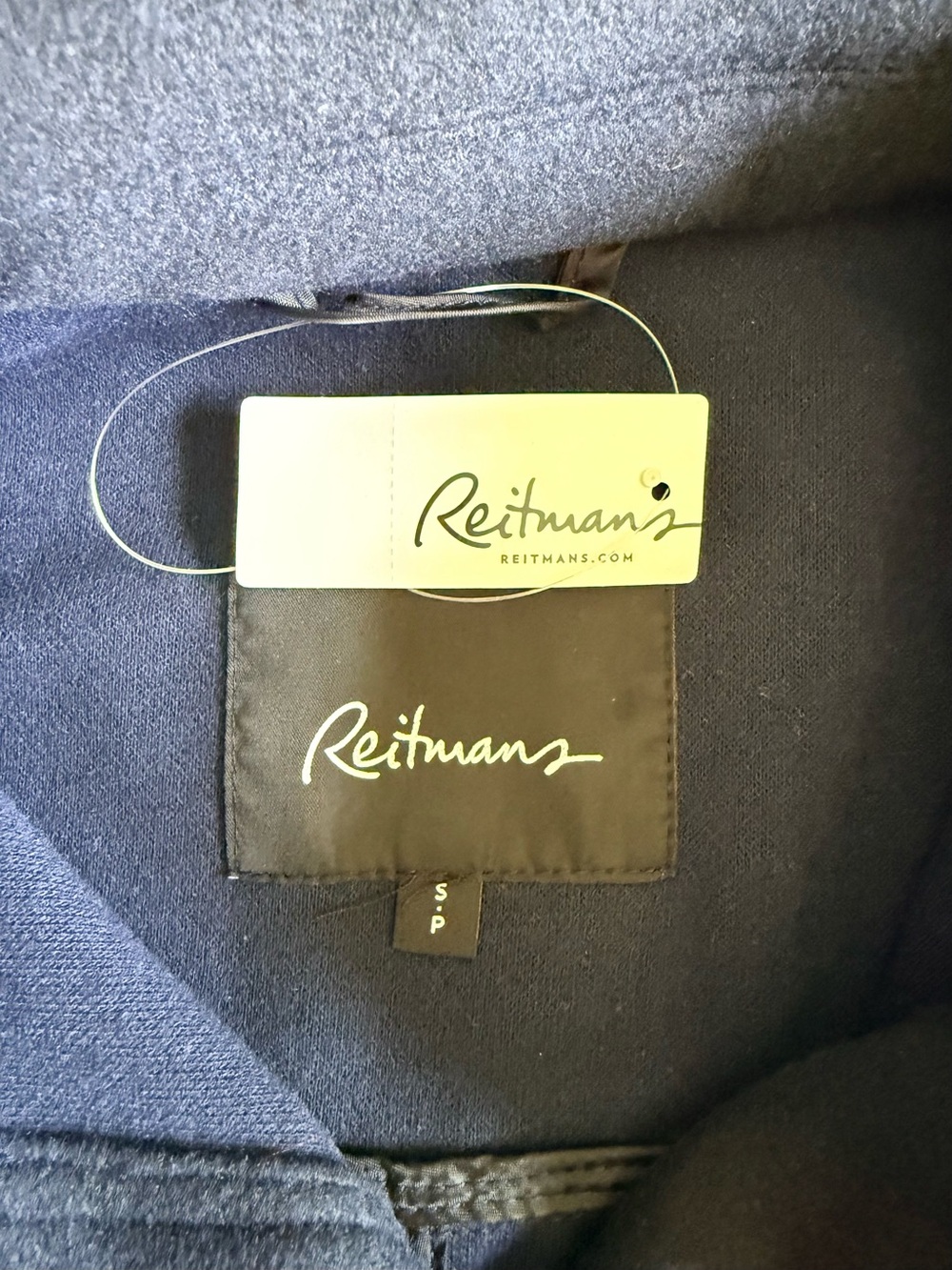 Reitmans Navy Button-Front Jacket - Picture 3 of 6